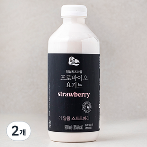 숲골 임실치즈마을 프로바이오 요거트 딸기, 900ml, 2개