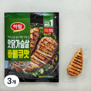 하림 맛닭가슴살 바베큐맛 5개입, 500g, 3개