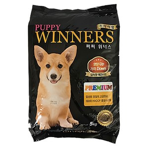 사조동아원 전연령 프리미엄 퍼피 위너스 건식사료, 곡물, 5kg, 1개