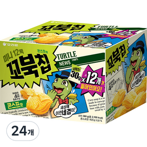 오리온 꼬북칩 미니 콘스프맛, 30g, 24개