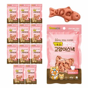 뽀로로 맛있는 고양이 스낵, 혼합맛(연어/새우/닭고기), 40g, 12개