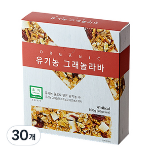 유가원 유기농 그레놀라바, 20g, 30개