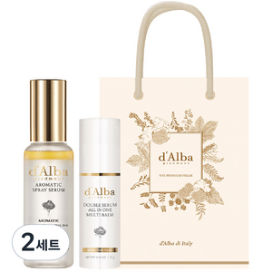 달바 화이트 트러플 퍼스트 아로마틱 스프레이 세럼 60ml + 더블 세럼 올인원 멀티밤 10g + 기프트백, 2세트