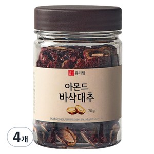 유기샘 아몬드 바삭대추, 70g, 4개