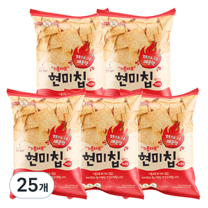 기름제로 현미칩 매운맛 과자, 60g, 25개