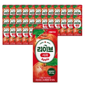 서울우유 리이브 사과 주스, 190ml, 96개