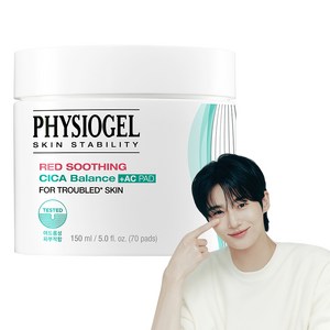 피지오겔 레드 수딩 시카밸런스 플러스 에이씨패드 150ml, 70매입, 1개