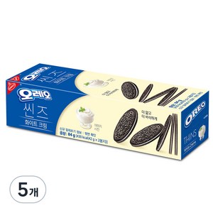 오레오 씬즈 화이트 크림, 84g, 5개