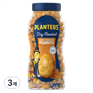 PLANTERS 허니로스티드 피넛, 453g, 3개