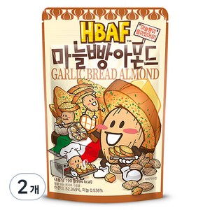 바프 마늘빵 아몬드, 190g, 2개