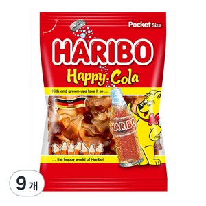 하리보 해피콜라향 젤리, 100g, 9개