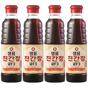 샘표 진간장 금 F3, 500ml, 4개