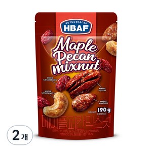 HBAF 메이플 피칸 믹스넛, 190g, 2개