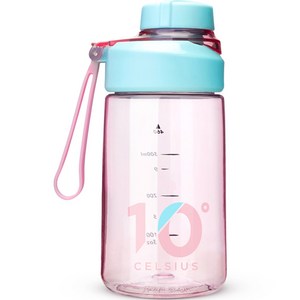 10도씨 트라이탄 스트랩 워터보틀, 핑크스트랩, 460ml, 1개