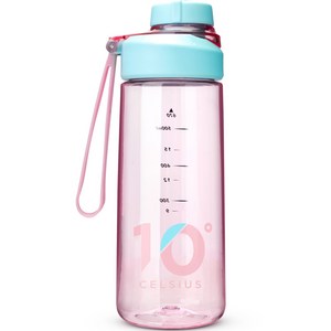 10도씨 트라이탄 스트랩 워터보틀, 핑크스트랩, 670ml, 1개