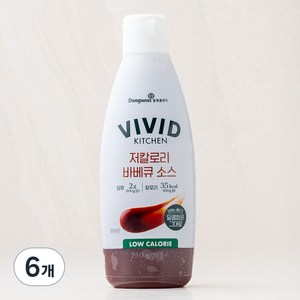 비비드키친 저칼로리 바베큐 소스, 6개, 280g