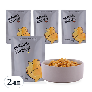 달링키친 전연령 강아지 자연화식 사료 4p, 닭, 400g, 2세트