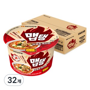 맵탱 큰컵 마늘조개라면 110g, 32개