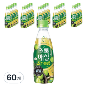 초록매실 스파클링 제로, 60개, 350ml