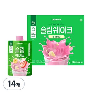 랩노쉬 슬림쉐이크 딸기바나나, 315g, 2세트