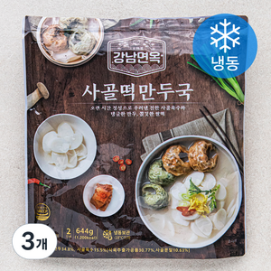 강남면옥 사골떡만두국 2인분 (냉동), 644g, 3개