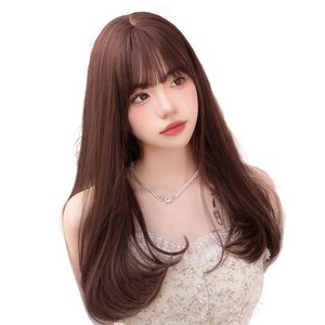 준 단색 c컬 붙임머리 50cm 195g, 다크브라운, 1개