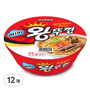 팔도왕뚜껑 미니 왕뚜껑 컵라면 80g, 12개