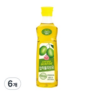 오뚜기 압착 올리브유, 500ml, 6개