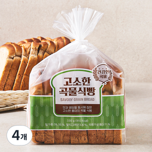 신세계푸드 고소한 곡물식빵, 330g, 4개