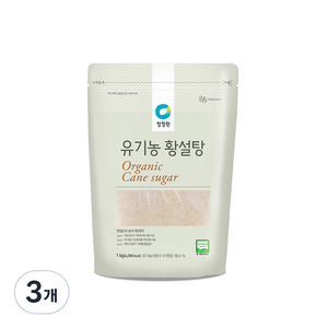 청정원 유기농 황설탕, 1kg, 3개