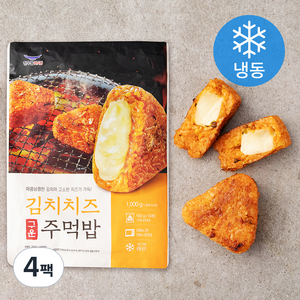 한우물 김치치즈 구운주먹밥 10개입 (냉동), 1kg, 4개