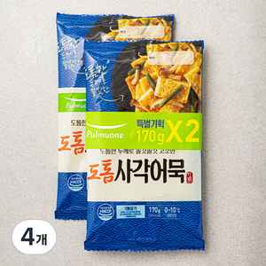 풀무원 도톰사각어묵, 170g, 4개