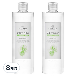 비타할로 데일리 뉴 제주 그린티 클렌징워터, 500ml, 8개