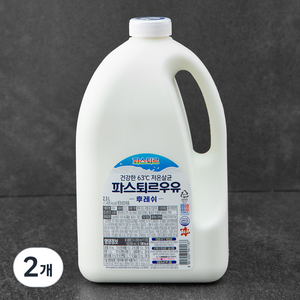 파스퇴르 건강한 저온살균 우유 후레쉬, 2.3L, 2개