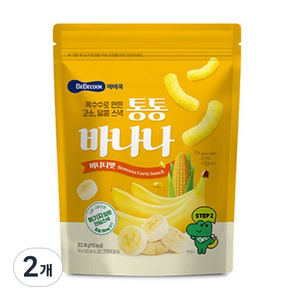 베베쿡 유아용 통통바나나, 바나나, 30g, 2개