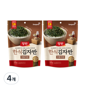 양반 전통자반 한식 김자반, 50g, 4개