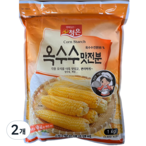 청은 옥수수맛전분, 1kg, 2개