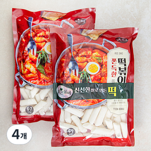 맑은물에 떡볶이떡, 1kg, 4개