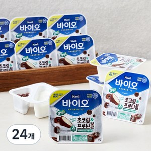 매일 바이오 토핑 초코링&프로틴볼, 130g, 24개