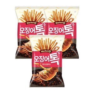 마켓오 오징어톡 구운 오징어맛, 80g, 3개