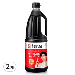 청정원 두번달여 더진한 진간장, 1.7L, 2개