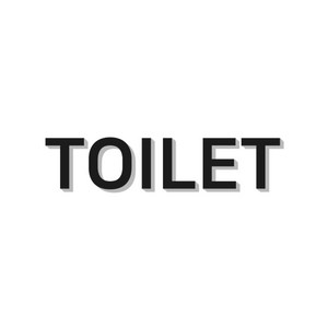 스튜디오투명 화장실 표지판 블랙, TOILET, 1개