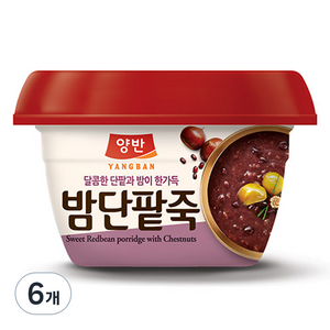 동원 양반 밤단팥죽, 285g, 6개