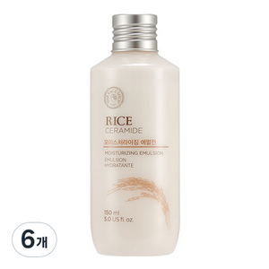 더페이스샵 라이스앤세라마이드 모이스처라이징 에멀전, 150ml, 6개