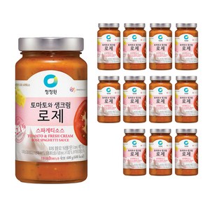 청정원 토마토와생크림 로제 스파게티소스, 600g, 12개