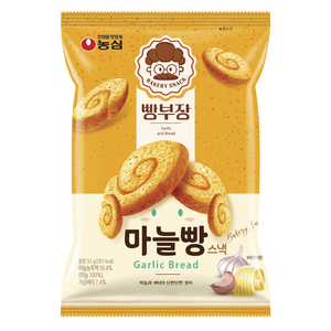 농심 빵부장 마늘빵, 1개, 55g