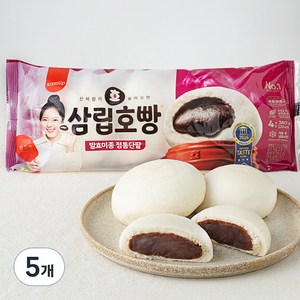 삼립 발효미종 정통단팥 호빵 4개입, 380g, 5개