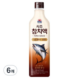 사조 참치액, 900ml, 6개