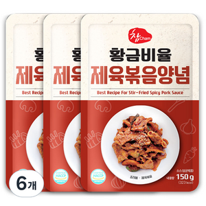 우리식품 황금비율 제육볶음양념, 150g, 6개