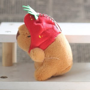 아트조이 카피바라 인형 키링, 12cm, 딸기써바라, 1개